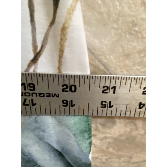 NoraCora Maxi Shirt Dress Women’s‎ Sz M White Floral V-Neck Short Sleeve - Picture 12 of 12